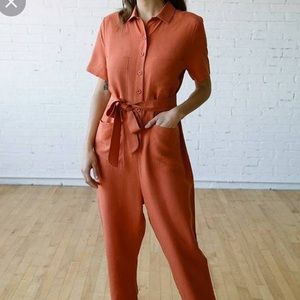 Tradlands Finn Jumpsuit in Poppy (S)